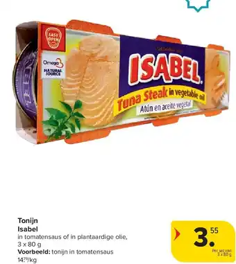 Carrefour Tonijn Isabel aanbieding