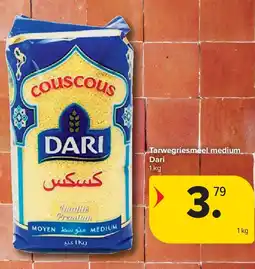 Carrefour Tarwegriesmeel medium Dari aanbieding