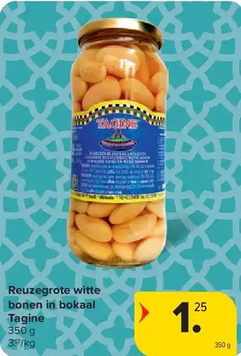 Carrefour Reuzegrote witte bonen in bokaal Tagine aanbieding