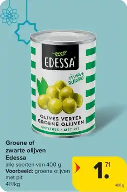 Carrefour Groene of zwarte olijven Edessa aanbieding