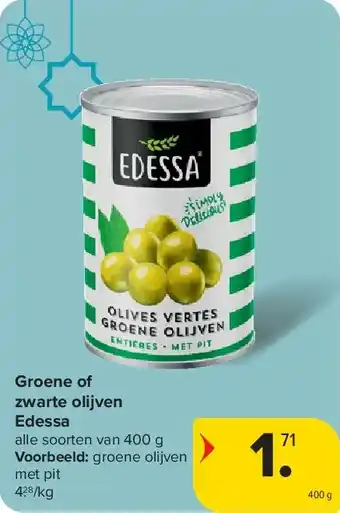 Carrefour Groene of zwarte olijven Edessa aanbieding