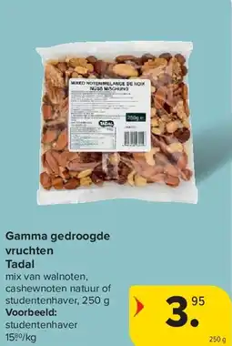 Carrefour Gamma gedroogde vruchten Tadal aanbieding