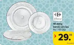 Carrefour 18-delig barok servies aanbieding