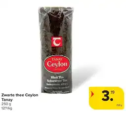 Carrefour Zwarte thee Ceylon Tanay aanbieding