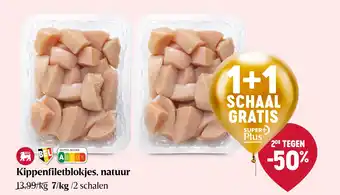 Delhaize Kippenfiletblokjes, natuur aanbieding