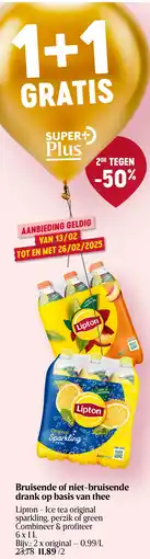 Delhaize Bruisende of niet-bruisende drank op basis van thee aanbieding