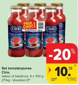 Carrefour Set tomatenpuree Cirio aanbieding