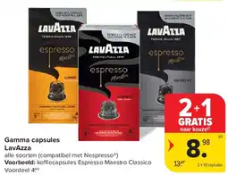 Carrefour Gamma capsules LavAzza aanbieding