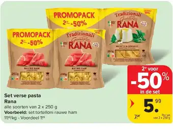 Carrefour Set verse pasta Rana aanbieding