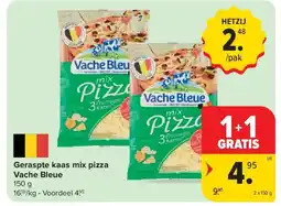 Carrefour Geraspte kaas mix pizza Vache Bleue aanbieding