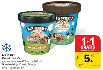 Carrefour IJs in pot Ben & Jerry’s aanbieding