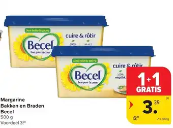 Carrefour Margarine Bakken en Braden Becel aanbieding