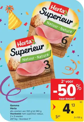 Carrefour Gamma Herta aanbieding