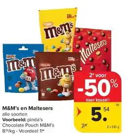 Carrefour M&M’s en Maltesers aanbieding