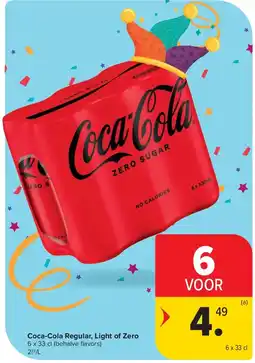 Carrefour Coca-Cola Regular, Light of Zero aanbieding