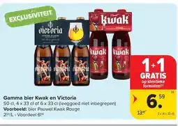 Carrefour Gamma bier Kwak en Victoria aanbieding