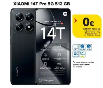 Carrefour XIAOMI 14T Pro 5G 512 GB aanbieding