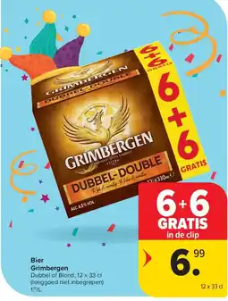 Carrefour Bier Grimbergen Dubbel of Blond aanbieding