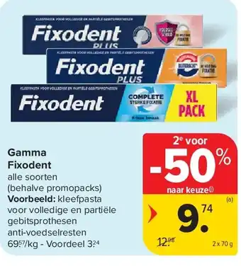 Carrefour Gamma Fixodent aanbieding