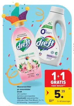 Carrefour Wasverzachter en wasmiddel Dreft aanbieding