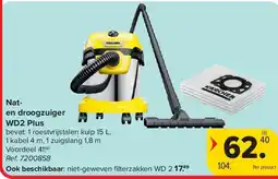 Carrefour Naten droogzuiger WD2 Plus aanbieding