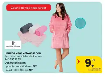 Carrefour Poncho voor volwassenen aanbieding