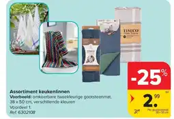 Carrefour Assortiment keukenlinnen aanbieding