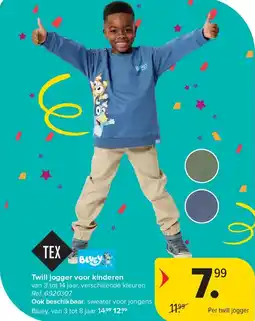 Carrefour Twill jogger voor kinderen aanbieding