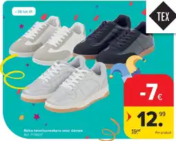 Carrefour Retro tennissneakers voor dames aanbieding