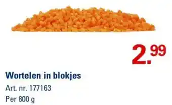 Sligro-M Wortelen in blokjes aanbieding