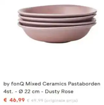 fonQ Mixed Ceramics Pastaborden aanbieding