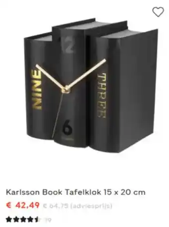 fonQ Karlsson Book Tafelklok aanbieding