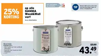 GAMMA Wood & Wall verf aanbieding