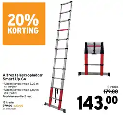 GAMMA Altrex telescoopladder Smart Up Go aanbieding