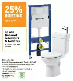 GAMMA Geberit inbouwreservoir Duofix UP100 aanbieding