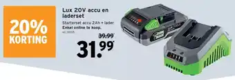 GAMMA Lux 20V accu en laderset aanbieding