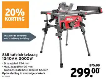 GAMMA Skil tafelcirkelzaag 1340AA aanbieding