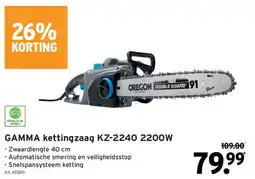 GAMMA Gamma kettingzaag KZ-2240 aanbieding