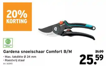 GAMMA Gardena snoeischaar Comfort B/M aanbieding