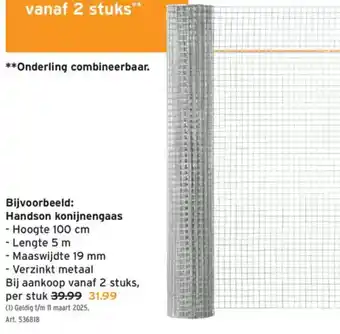 GAMMA Handson konijnengaas aanbieding