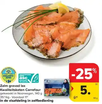 Carrefour Market Zalm Gravad Lax Kwaliteitsketen Carrefour aanbieding