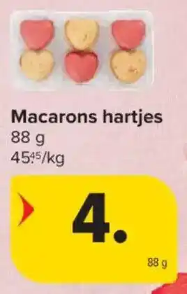 Carrefour Market Macarons hartjes aanbieding