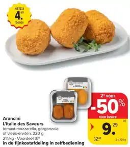 Carrefour Market Arancini L'Italie des Saveurs aanbieding