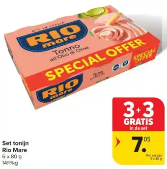 Carrefour Market Set tonijn Rio Mare aanbieding