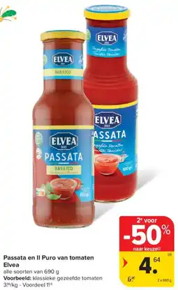 Carrefour Market Passata en II Puro van tomaten Elvea aanbieding