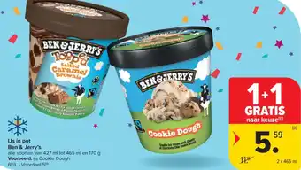 Carrefour Market IJs in pot Ben & Jerry's aanbieding