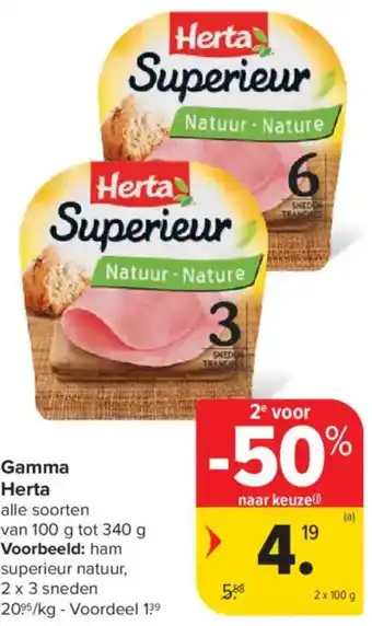 Carrefour Market Gamma Herta aanbieding