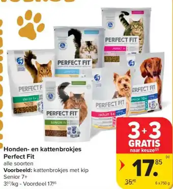 Carrefour Market Perfect Fit Honden- en kattenbrokjes aanbieding