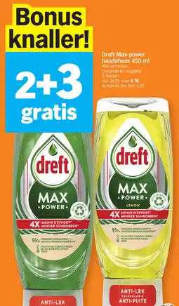 Albert Heijn Dreft Max power handafwas aanbieding