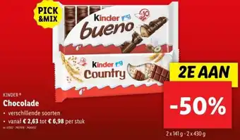 Lidl Kinder chocolade aanbieding